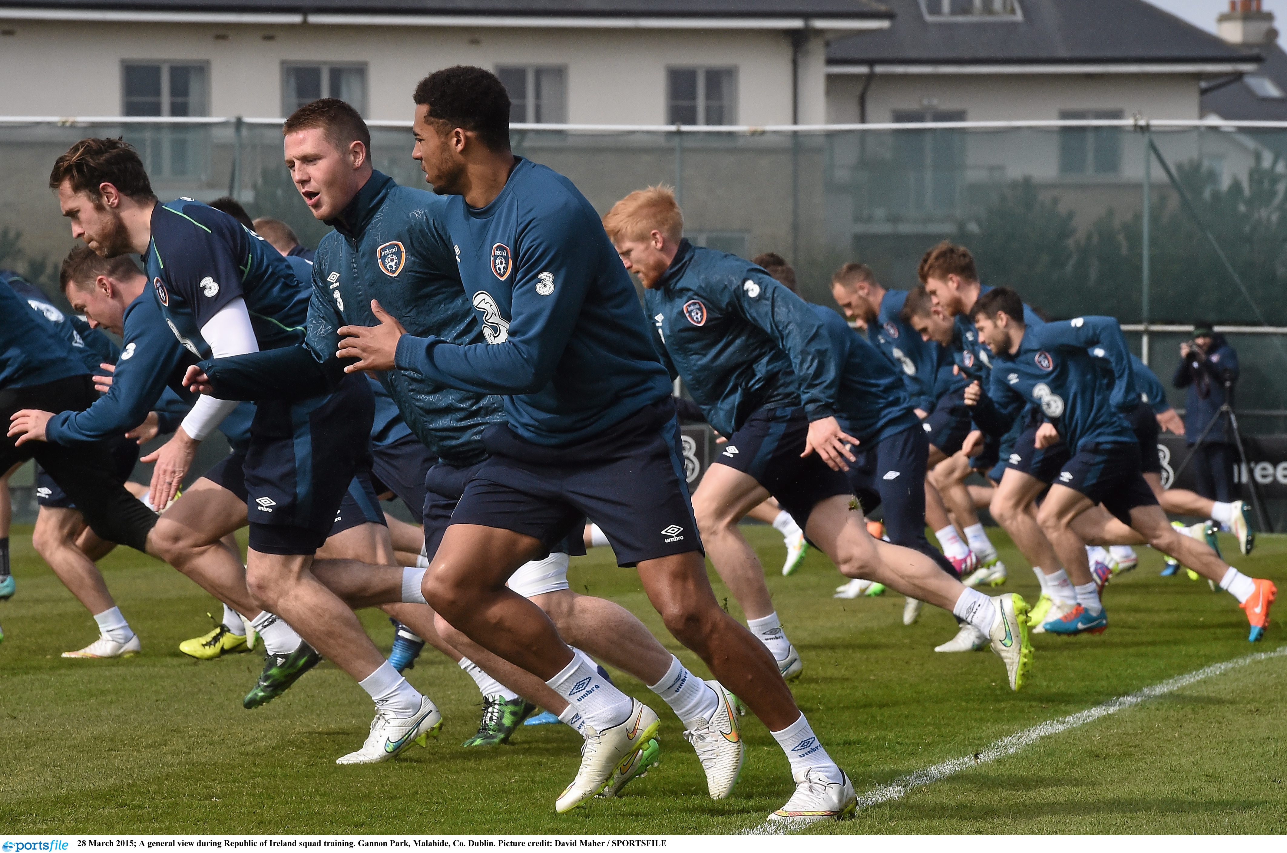 28 March 2015; A general view during Republic of Ireland squad training. Gannon Park, Malahide, Co. Dublin. Picture credit: David Maher / SPORTSFILE